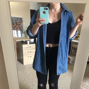 Marsh Landing Denim Blue Oversized Shirt